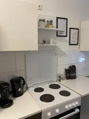 Küche/Küchenzeile in der Unterkunft Gemütliches City Apartment