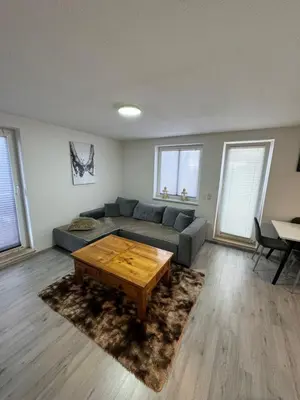 Ein Sitzbereich in der Unterkunft Alex Apartments 3