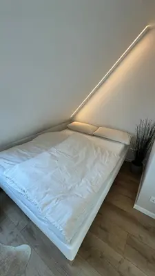 Ein Bett oder Betten in einem Zimmer der Unterkunft Stylisches Studio nahe Messe & Baldeneysee - Ruhig & perfekt angebunden