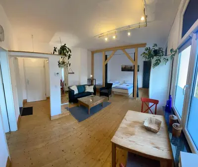 Ein Sitzbereich in der Unterkunft Monteursunterkunft Mühlenstraße 46, Recklinghausen