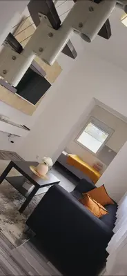 Ein Bett oder Betten in einem Zimmer der Unterkunft E+E Apartment Nah am Centro
