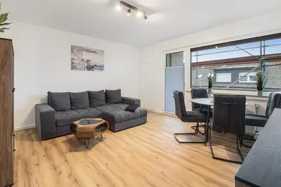 Ein Sitzbereich in der Unterkunft 24-7 Living - Lüdinghausen Apartments