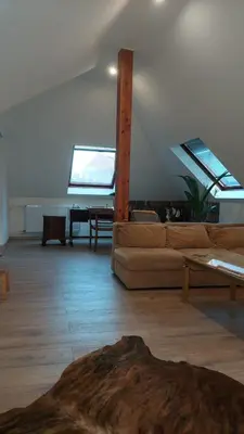 Ein Sitzbereich in der Unterkunft Möbliertes Apartment Zentrumnah