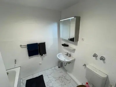 Ein Badezimmer in der Unterkunft Moderne und möblierte Wohnung!