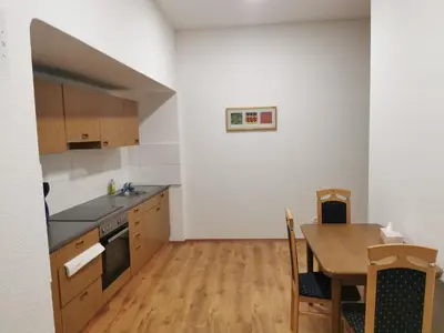 Küche/Küchenzeile in der Unterkunft 1-Zimmer Wohnung