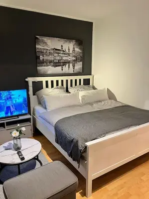 Ein Bett oder Betten in einem Zimmer der Unterkunft MN City Apartment inkl WiFi