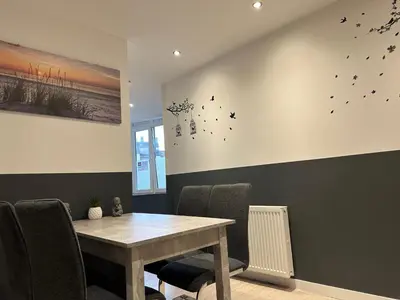 Ein Sitzbereich in der Unterkunft Modernes Apartment 8 in Dortmund