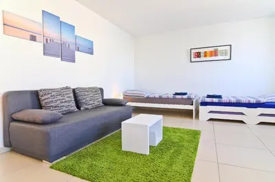 Ein Sitzbereich in der Unterkunft Top Apartmentwohnungen Heiligenhaus