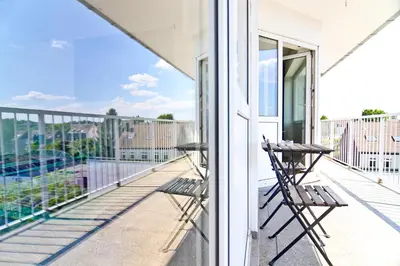 Ein Balkon oder eine Terrasse in der Unterkunft Top Apartmentwohnungen Heiligenhaus