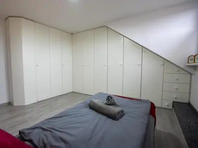 Ein Bett oder Betten in einem Zimmer der Unterkunft Serviceroom24 - Apartment 4 in Gladbeck WLAN - Smart-TV - 24-7 Check-in und Küche