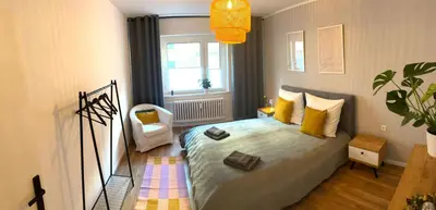 Ein Bett oder Betten in einem Zimmer der Unterkunft Sunny Appartement