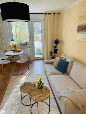 Ein Sitzbereich in der Unterkunft Sunny Appartement