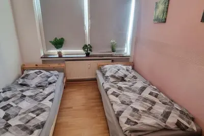 Ein Bett oder Betten in einem Zimmer der Unterkunft Monteurwohnung in Marl - Schiller - 1OGR