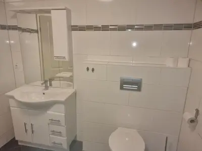 Ein Badezimmer in der Unterkunft Monteurwohnung in Marl - Lipper 70 - EG
