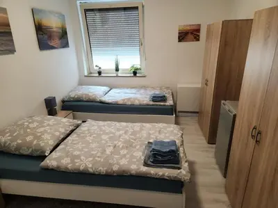 Ein Bett oder Betten in einem Zimmer der Unterkunft Monteurwohnung in Marl - Lipper 70 - 1OGR