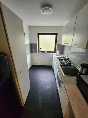 Küche/Küchenzeile in der Unterkunft Monteurwohnung in Marl - Lipper 27 - DG