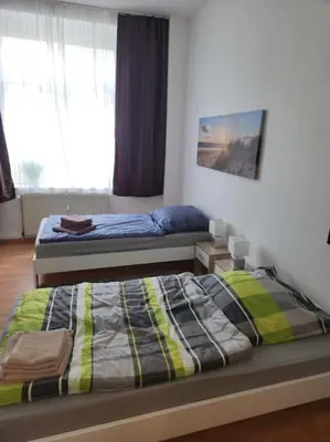 Ein Bett oder Betten in einem Zimmer der Unterkunft Monteurunterkunft Nähe CentrO Oberhausen - 2OGL