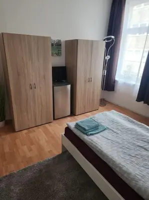 Ein Bett oder Betten in einem Zimmer der Unterkunft Monteurunterkunft Nähe CentrO Oberhausen - 1OGR