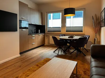 Küche/Küchenzeile in der Unterkunft Luxusapartment, Kornmarkt, Stadtmitte, Zentral