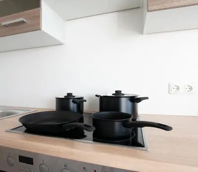Küche/Küchenzeile in der Unterkunft T&K Apartments - Duisburg - 1-3 Zimmer Apartments