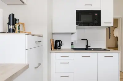 Küche/Küchenzeile in der Unterkunft Design Apartment - Küche - Komfort - Zentral
