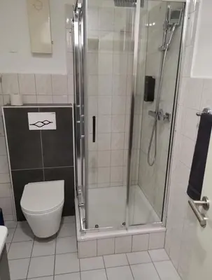 Ein Badezimmer in der Unterkunft Bentheimer Hof