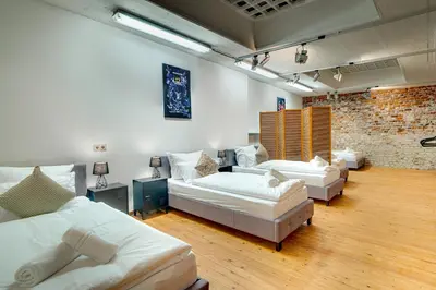 Ein Bett oder Betten in einem Zimmer der Unterkunft Bachelor I ette I XXL Altstadt Loft I 900m I Fun