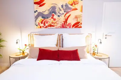 Ein Bett oder Betten in einem Zimmer der Unterkunft BetterBeds Essen