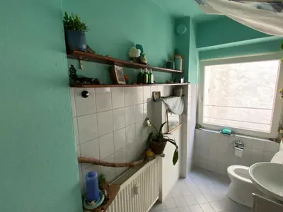 Ein Badezimmer in der Unterkunft Gemütliche und mit Charme eingerichtete Wohnung