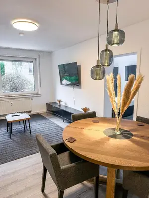 TV/Unterhaltungsangebot in der Unterkunft City Apartments Essen for up to 6 person with 4K TV and kitchen