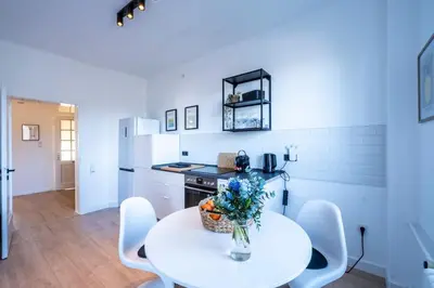 Küche/Küchenzeile in der Unterkunft Top modernes Apartment am Zoo