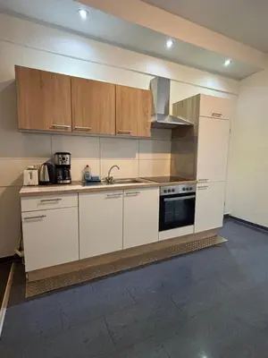 Küche/Küchenzeile in der Unterkunft Case Four Boardinghouse mit Parkplatz, Küche, Waschmaschine und Trockner