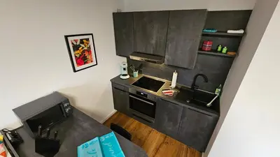 Küche/Küchenzeile in der Unterkunft Studioappartement in ruhiger Umgebung in Witten mit perfekter Anbindung zur Ruhruni