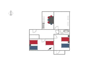 Grundriss der Unterkunft homes of ruhr - Monteurwohnung Grillo