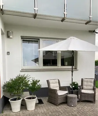 Ein Balkon oder eine Terrasse in der Unterkunft Ferienwohnung - Monteurwohnung
