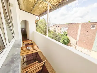Ein Balkon oder eine Terrasse in der Unterkunft homes of ruhr- Monteurwohnung Pilsken