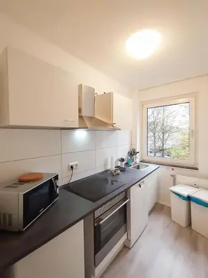 Küche/Küchenzeile in der Unterkunft homes of ruhr - Monteurwohnung Werk II