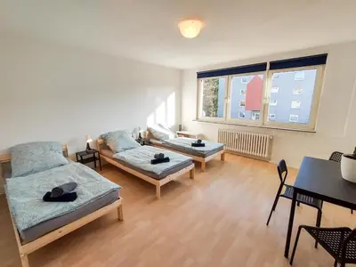 Ein Sitzbereich in der Unterkunft homes of ruhr - Monteurwohnung Pütt