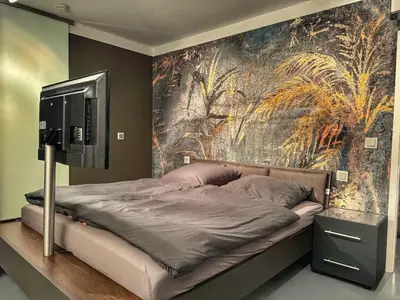 Ein Bett oder Betten in einem Zimmer der Unterkunft 4 Zimmer Luxus Apartment mit Sauna und Heimkino
