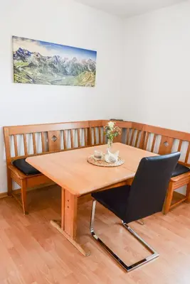 Ein Sitzbereich in der Unterkunft Ferienwohnung Rhader Wiesen