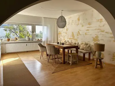 Ein Sitzbereich in der Unterkunft Apartment in Bochum