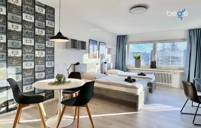 Ein Sitzbereich in der Unterkunft BEGE APARTMENTS StaySmart