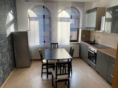 Küche/Küchenzeile in der Unterkunft Wohnsol cozy Apartments und Gästezimmer