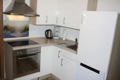 Küche/Küchenzeile in der Unterkunft Wellnessapartment Nr2 mit Infrarot Sauna - Wallbox - Netflix - WLAN