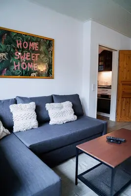 Ein Sitzbereich in der Unterkunft Wohnung in Herdecke