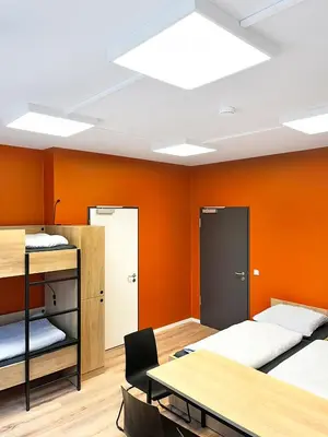 Ein Bett oder Betten in einem Zimmer der Unterkunft Erlebniswelt Resort Apartment 4