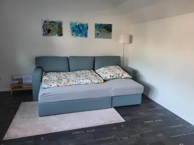 Ein Bett oder Betten in einem Zimmer der Unterkunft Wohnung in Duisburg-Baerl
