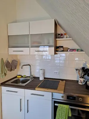 Küche/Küchenzeile in der Unterkunft Ferienwohnung Sternschnuppe