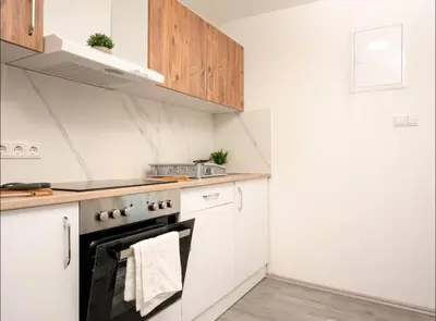 Küche/Küchenzeile in der Unterkunft Livemore24 - Apartment 4 in Herten West 24-7 Check-in