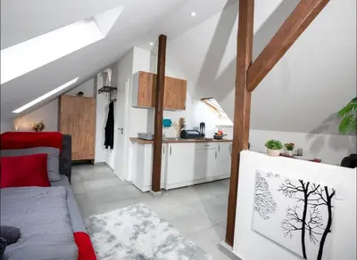Küche/Küchenzeile in der Unterkunft Livemore24 - Apartment 3 in Oer-Erkenschwick WLAN